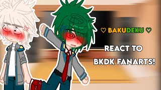 BakuDeku react to 🧡BkDk💚 fanarts  OLD VIDEO¡  BNHA  Gacha Club  13 😀 [upl. by Nylsirk]