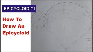 How to Draw an EPICYCLOID in Engineering Drawing  What is Epicycloid Curve In Technical Drawing [upl. by Netsrik]