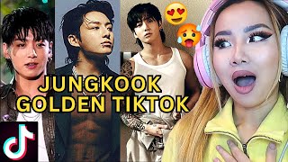 JUNGKOOK GOLDEN TIKTOK COMPILATION🥇  REACTIONREVIEW [upl. by Crenshaw176]