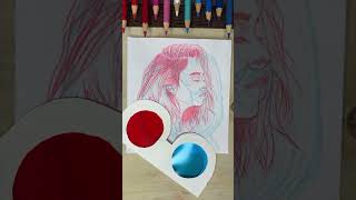 How to draw 3D effect  Anaglyph 3D painting shorts art 3D [upl. by Odlanra5]