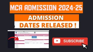 mca admission process 2024  mca cap round schedule declared mcacet capround cet mhtcet [upl. by Ajiram]