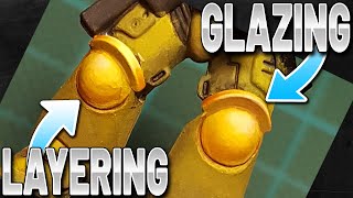 How to do Layering and Glazing  Miniature Painting 101 [upl. by Nodnol]