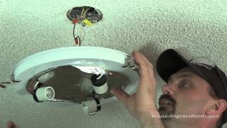 How To Replace A Ceiling Light Fixture [upl. by Nnayecats]