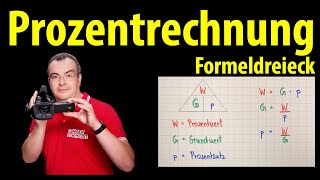 Prozentrechnung  Das Formeldreieck So merkst du dir die Formeln besser  Lehrerschmidt [upl. by Arnie]