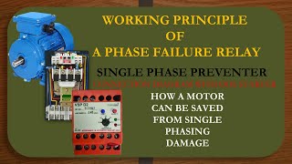 Single Phase preventer connectionPhase Failure RelayWorking principle of a phase failure relay [upl. by Rednas489]