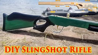 🏹 How To Make A Powerful Slingshot Rifle Made Out Of Wood  DIY 🎯 [upl. by Clary]