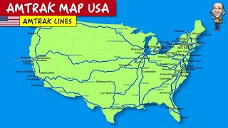 Amtrak map USA Understand Americas train routes [upl. by Nellie]