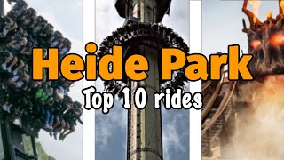 Top 10 rides at Heide Park Resort  Soltau Germany  2022 [upl. by Ellivro]