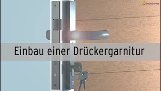 Drückergarnitur einbauen  Klinke  Sichtschutz  Tor – TraumGarten [upl. by Niamart192]