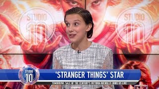 Millie Bobby Brown Talks Stranger Things Female Empowerment First Kiss amp More  Studio 10 [upl. by Brink]