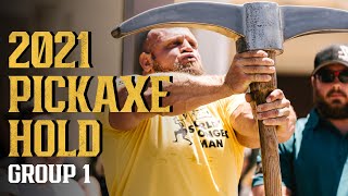 60 lbs 27 kg Pickaxe Hold  Group One  2021 Worlds Strongest Man [upl. by Nednerb]