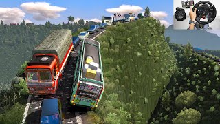 SETC Maruti Bus Unbelievable driving on Dangerous road  Wrong side  Euro truck simulator 2 Bus mod [upl. by Prendergast]