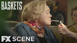 Baskets  Season 3 Ep 6 Christine Smokes Scene  FX [upl. by Ijar]