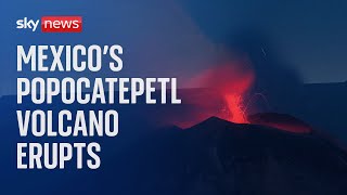 Explosive activity at Popocatepetl volcano in Mexico [upl. by Aneetsirk928]