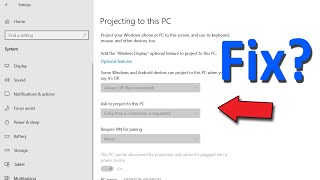 How To Fix quotProjecting to This PCquot Feature Disabled Problem in Windows 10 [upl. by Suirtimid]