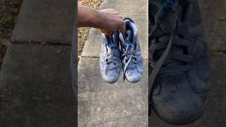 Jordan 6 diffused blue deep cleaning brought back to life unyellowing sneakercleaning [upl. by Ribak189]