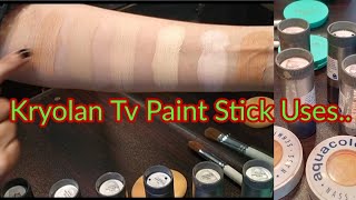 How to Use Krylon Tv Paint Stick  Krylon Paint Stick  Kryolan Pancake use  Real Beauty Secrets [upl. by Annovaj495]