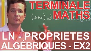 Logarithmes népériens  propriétés algébriques  Ex 2  Maths terminale  Les Bons Profs [upl. by Inaoj]