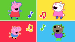 The Four Colours Song 🟥🟨🟦🟩 Peppa Pig Nursery Rhymes and Kids Songs [upl. by Lunsford]