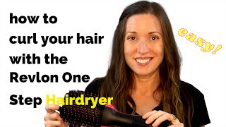 How to Curl your Hair with Revlon One Step Hairdryer Easy and Quick [upl. by Mahala654]