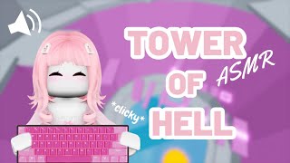 Roblox ASMR  Tower of Hell CLICKY Keyboard Sounds [upl. by Alue]