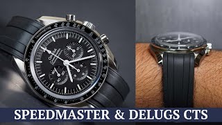 My Speedmaster Professional 3861 gets a strap upgrade from Delugs  Delugs CTS Rubber Strap [upl. by Inaluahek998]