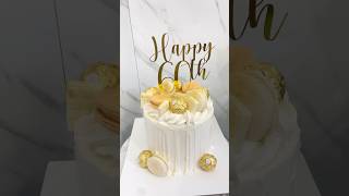 Elegance in a cake ✨🤍 cakedecorating dripcake buttercreamcake cakeideas cake [upl. by Nahij]