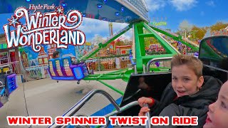 We Ride WINTER SPINNER TWIST at Hyde Park Winter Wonderland 4K [upl. by Graf]