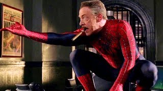 JJ Jameson Wearing SpiderMan Suit  Deleted Scene  SpiderMan 21 2004 Movie Clip HD [upl. by Schoof409]