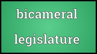 Bicameral legislature Meaning [upl. by Kristos821]