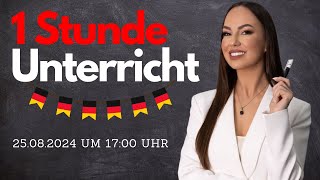 1 Stunde DEUTSCHUNTERRICHT🇩🇪 Deutsch lernen  Grammatik  Wortschatz  A2  B1  B2  C1 [upl. by Gelasias]