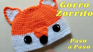 Como hacer un gorro de Zorro del Principito todos los talles a crochet paso a paso [upl. by Letsyrc]