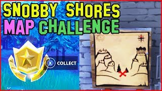 HOW to Complete the Snobby Shores Treasure Map Challenge Fortnite Battle Royale [upl. by Ordnael156]