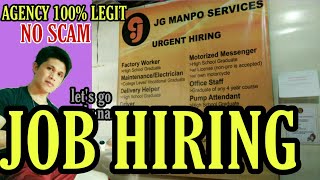 CUBAO JOB HIRING AGENCY 100 LEGIT NO SCAM JG MANPOWER CORP PANOORIN MO PARA HINDI KA MALIGAW [upl. by Amled]