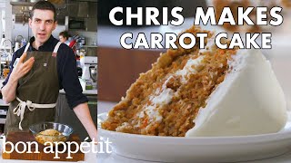 Chris Makes Carrot Cake  From the Test Kitchen  Bon Appétit [upl. by Gerdi]