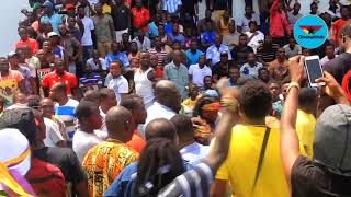 Bastie Samir arrives with heavy crowd for weigh in [upl. by Chappy]