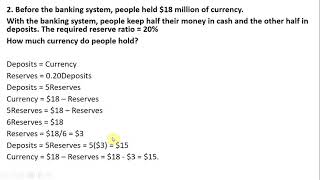 Bank Required Reserve Ratio and Money Supply Problems [upl. by Aivital319]