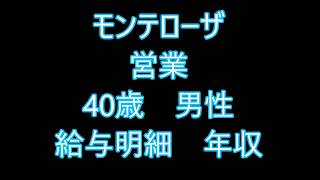 モンテローザ 営業 40歳男性 給与明細 年収 [upl. by Eiznekam]