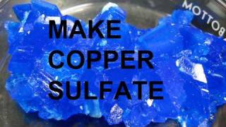 Make Copper Sulfate from Copper and Sulfuric acid 3 ways [upl. by Merritt569]