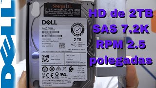 Dell HD de 2TB SAS 72K RPM 25quot SFF 400ATJV 1VD230150 ST2000NX0463 DPN 0TMVN7 Em Estoque Entrega [upl. by Adniral]