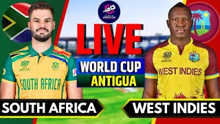 West Indies vs South Africa Match Live  Live Score amp Commentary  WI vs SA T20 WC Match Innings 2 [upl. by Rhyner]