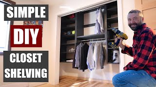 Simple closet shelves you can build in a weekend to get organized  Modular shelves [upl. by Wavell714]