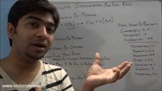 How to calculate Stoichiometric air fuel ratio ✔ [upl. by Divadnoj]