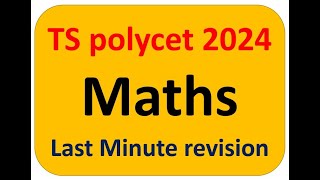 Maths LMR polytechnic entrance exam preparation 2024 polycet coaching classes in telugu 2024 [upl. by Hummel]