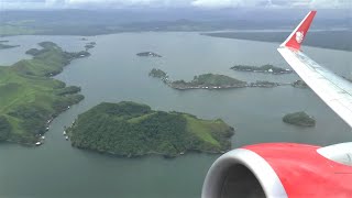 Lion Air Boeing 737900ER PKLPW beautiful takeoff from Jayapura Sentani Airport [upl. by Terrag]