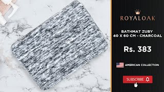 Royaloak  Bathmat Zuby  40 X 60 CM  Charcoal [upl. by Jakoba416]