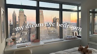 my dream nyc bedroom 💌 aesthetic  decorating organizing skincare [upl. by Ashla]