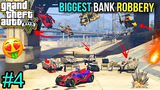 GTA 5  Biggest Bank Robbery With Very Danger CarGTA 5 Episode 4new gta video [upl. by Niltyak813]