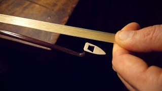 How to Rehair a Violin Bow  Part 4 of 4 Attaching the Hair to the Head HD [upl. by Ellehcil]