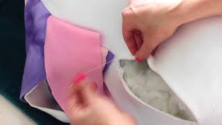 How to Sew Hand Stitch Two Pieces of Fabric Together Overcast Stitch [upl. by Grochow780]